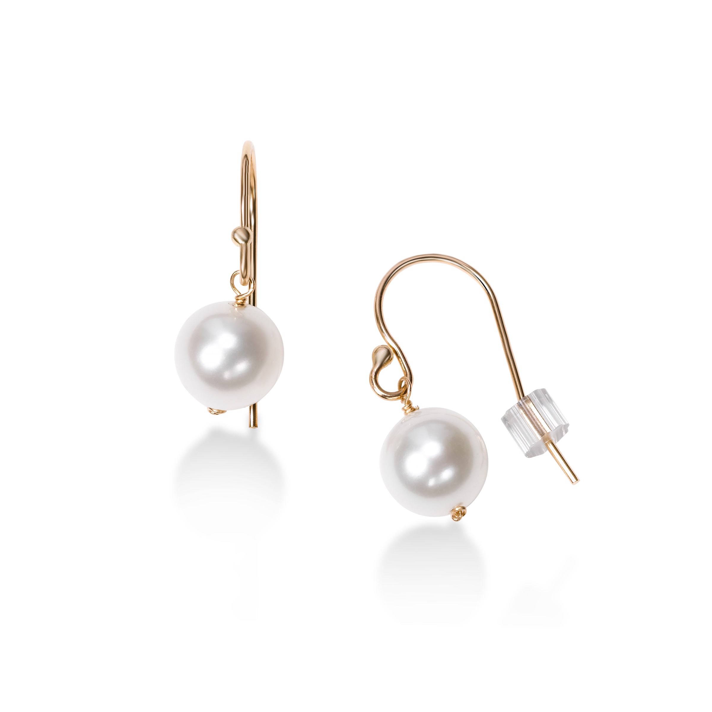 White Freshwater Cultured Pearl Grape Shape Drop Earrings in 14K Gold –  Huge Tomato